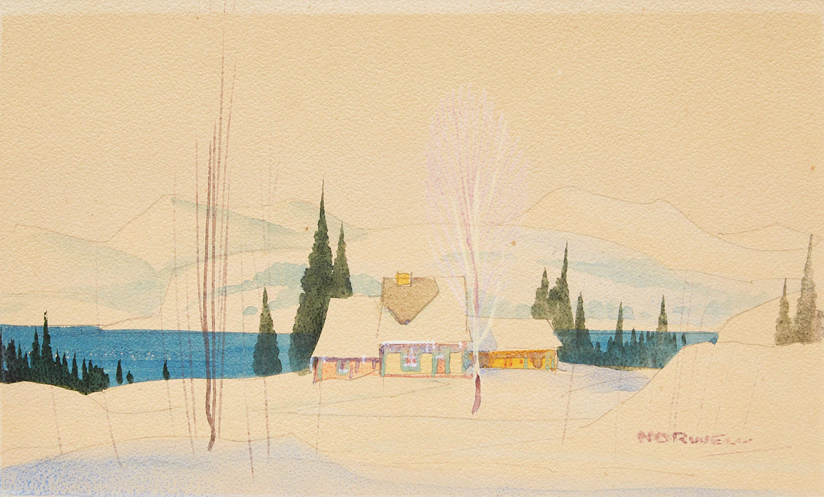 Graham Noble Norwell, Pair of Winter Landscapes, two watercolours