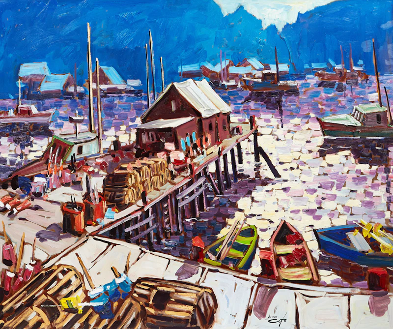 Fishing Village, Newfoundland by Bruno Côté