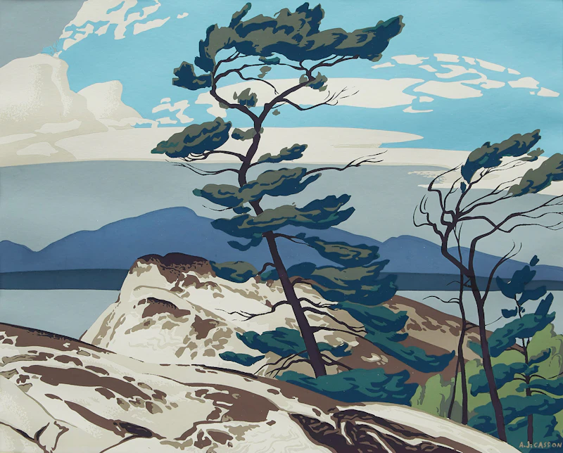 Alfred Joseph Casson, The White Pine, screenprint