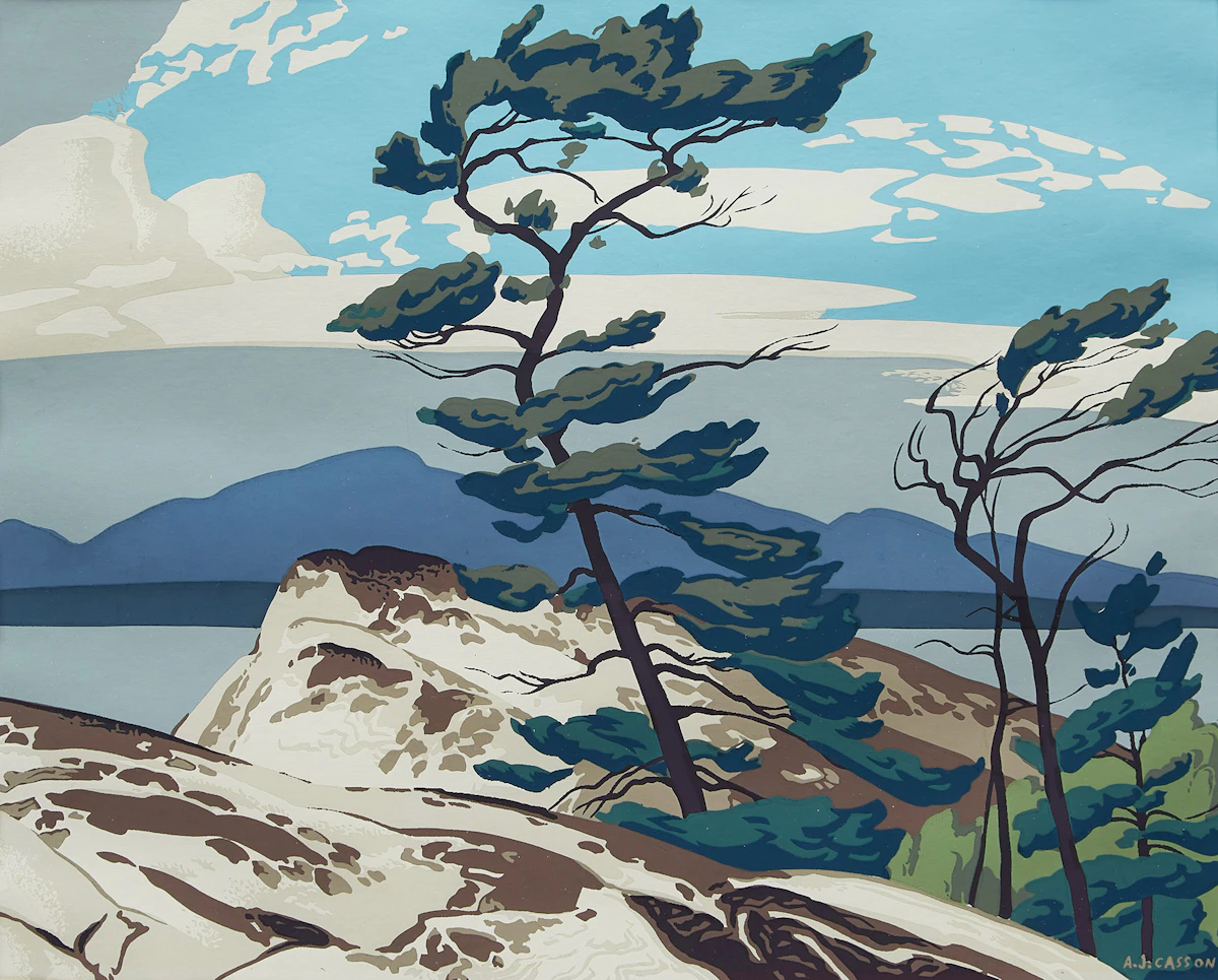 Alfred Joseph Casson, The White Pine, screenprint