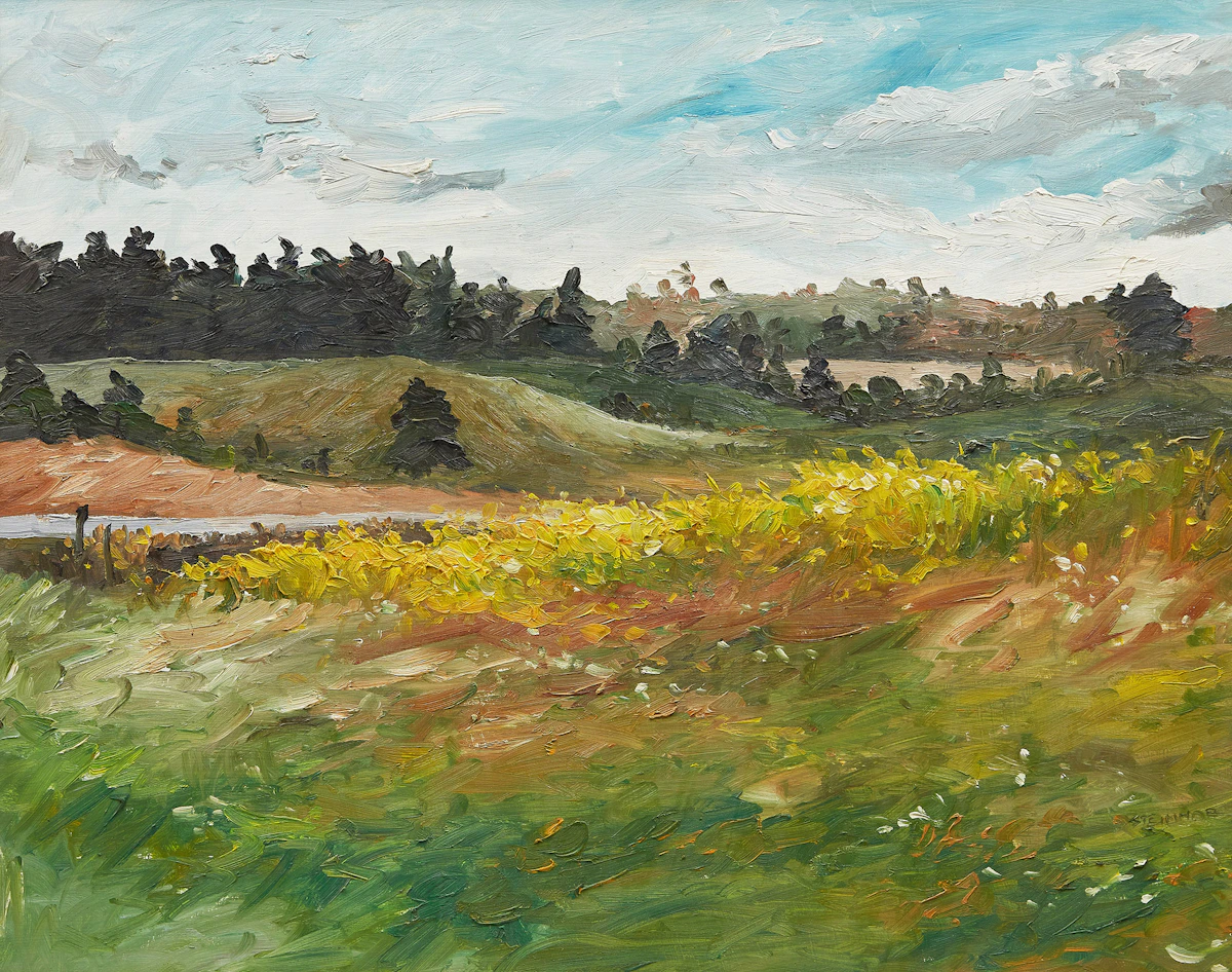 Bruce Steinhoff, Country Road, oil on board, 1982