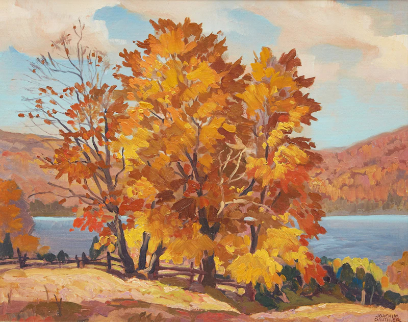 Joachim George Gauthier, Autumn, Purdy Lake (near Combermere), oil on board
