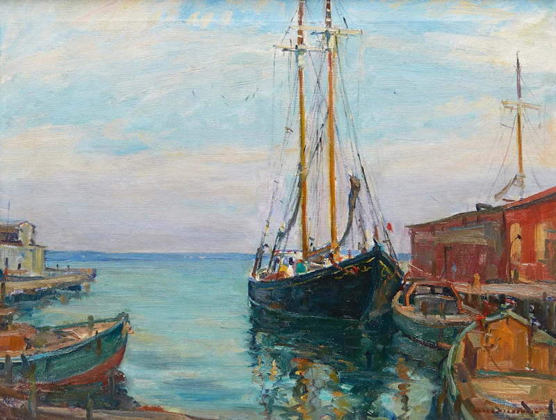 Schooner, North Sydney Wharf, N.S.  by Manly Edward MacDonald