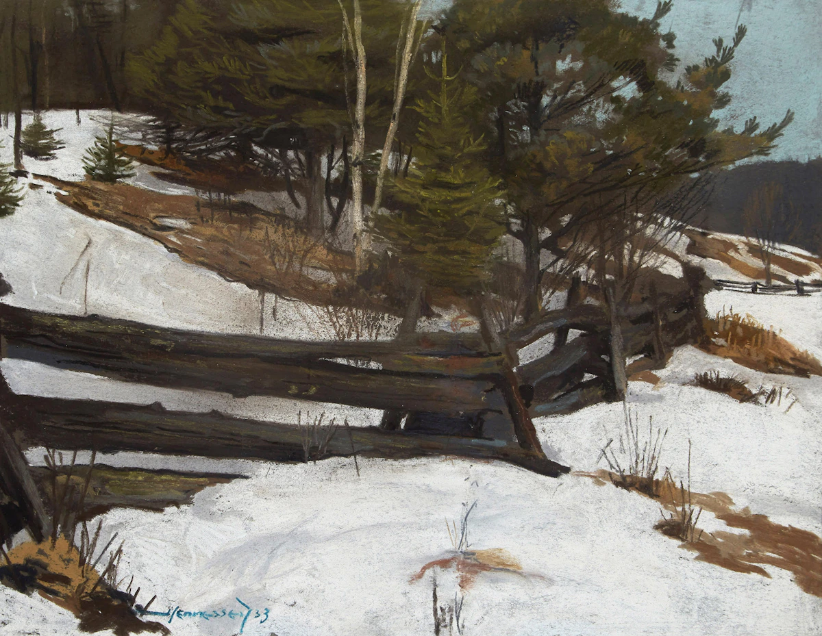 Frank Charles Hennessey, Gatineau Landscape, pastel, 1933