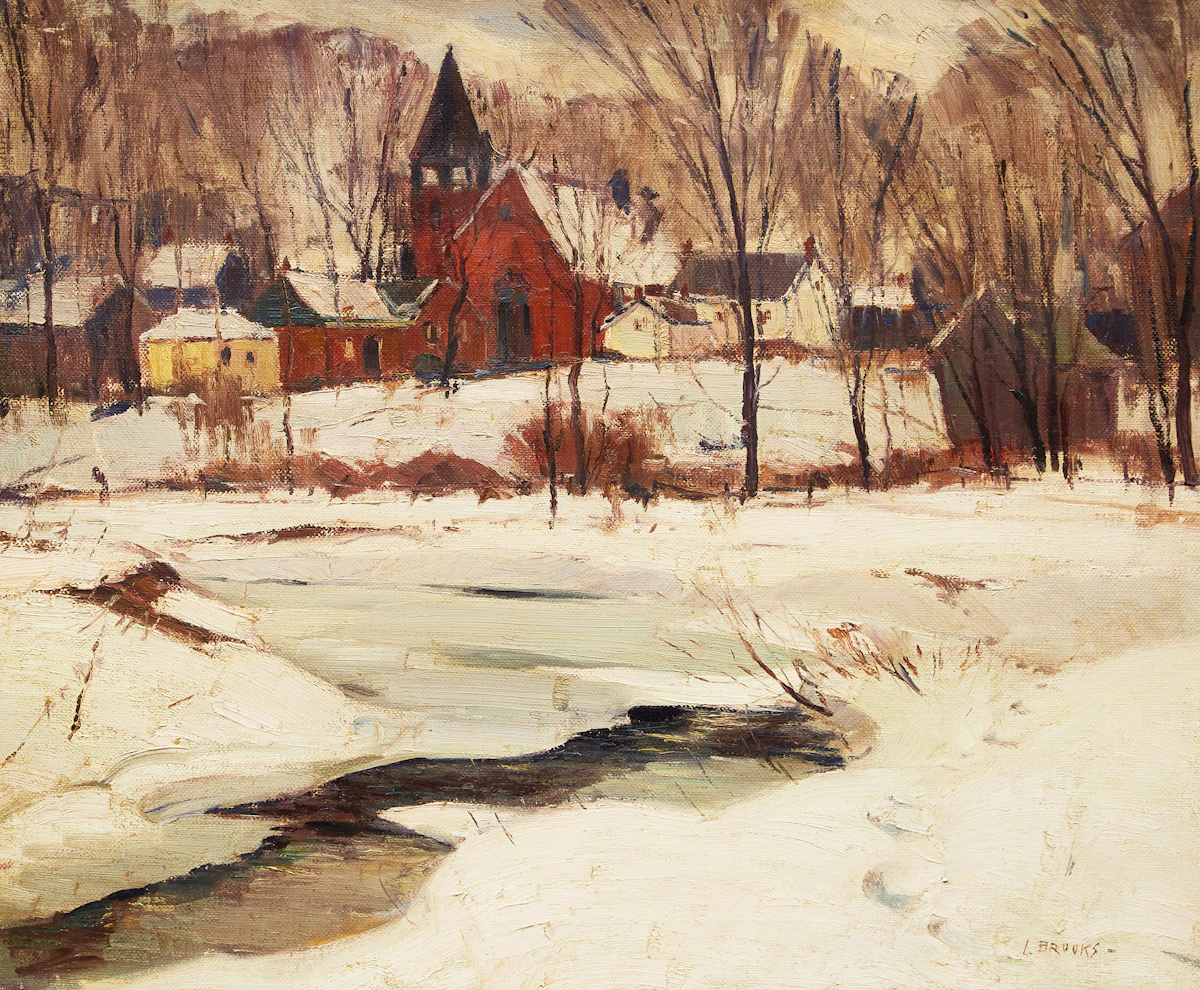 Frank Leonard Brooks, Unionville January, oil on canvas