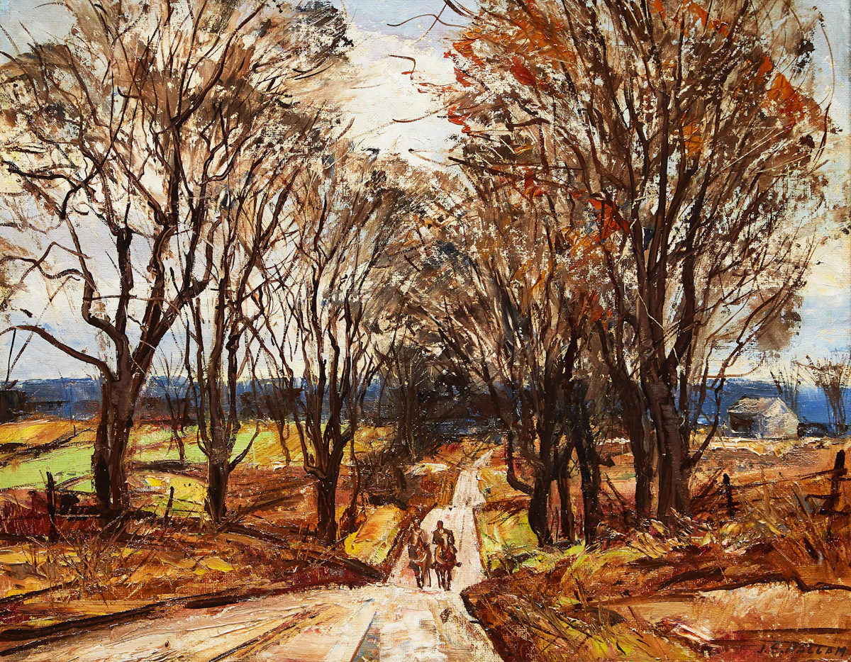 Joseph Sidney Hallam, October, Sunday Morning, oil on board