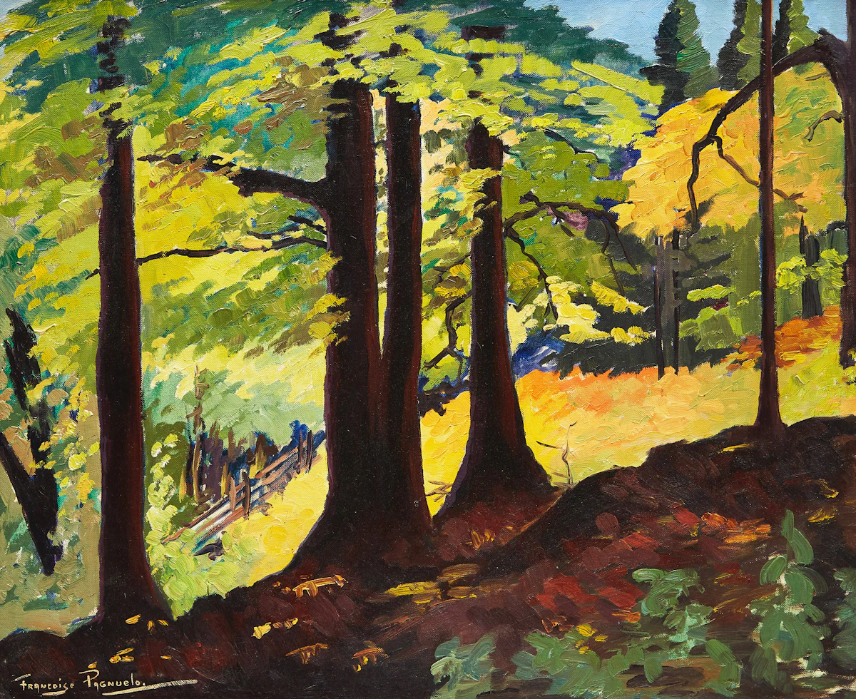 Françoise Pagnuelo, Octobre, oil on canvas board