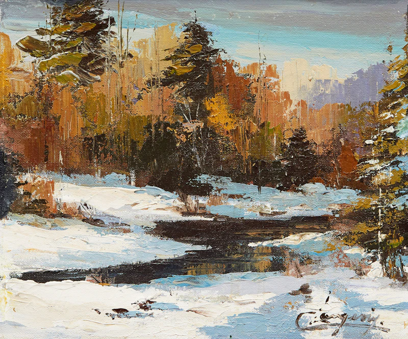 Claude Langevin, Riviere aux Mulets, St. Adele, Que., oil on canvas