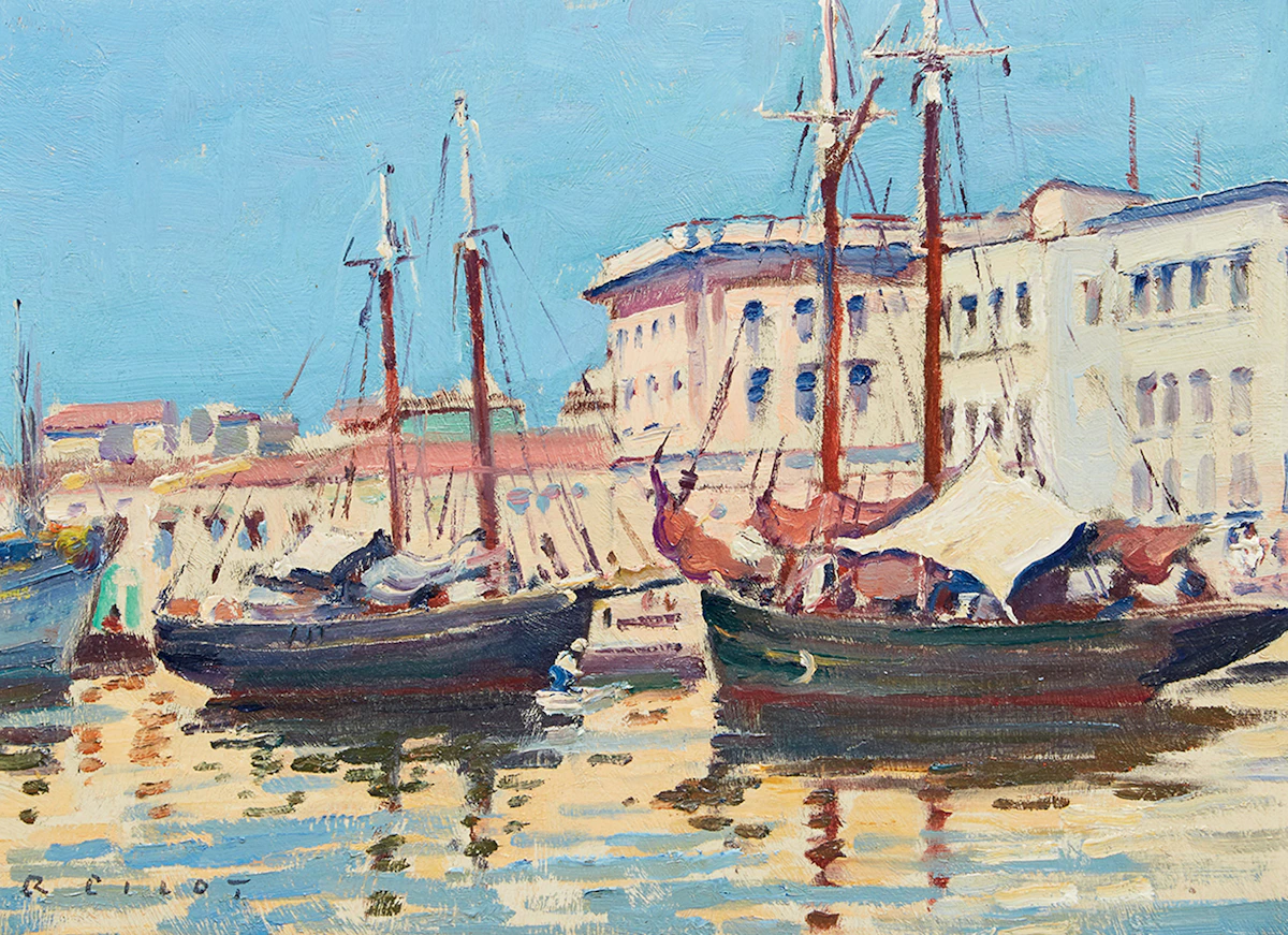 Robert Wakeham Pilot, Barbados, BWI, oil on board, 1959