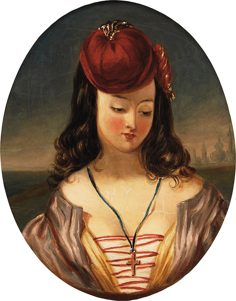 Cornelius Krieghoff, Portrait of Louise, oil on canvas - view 1