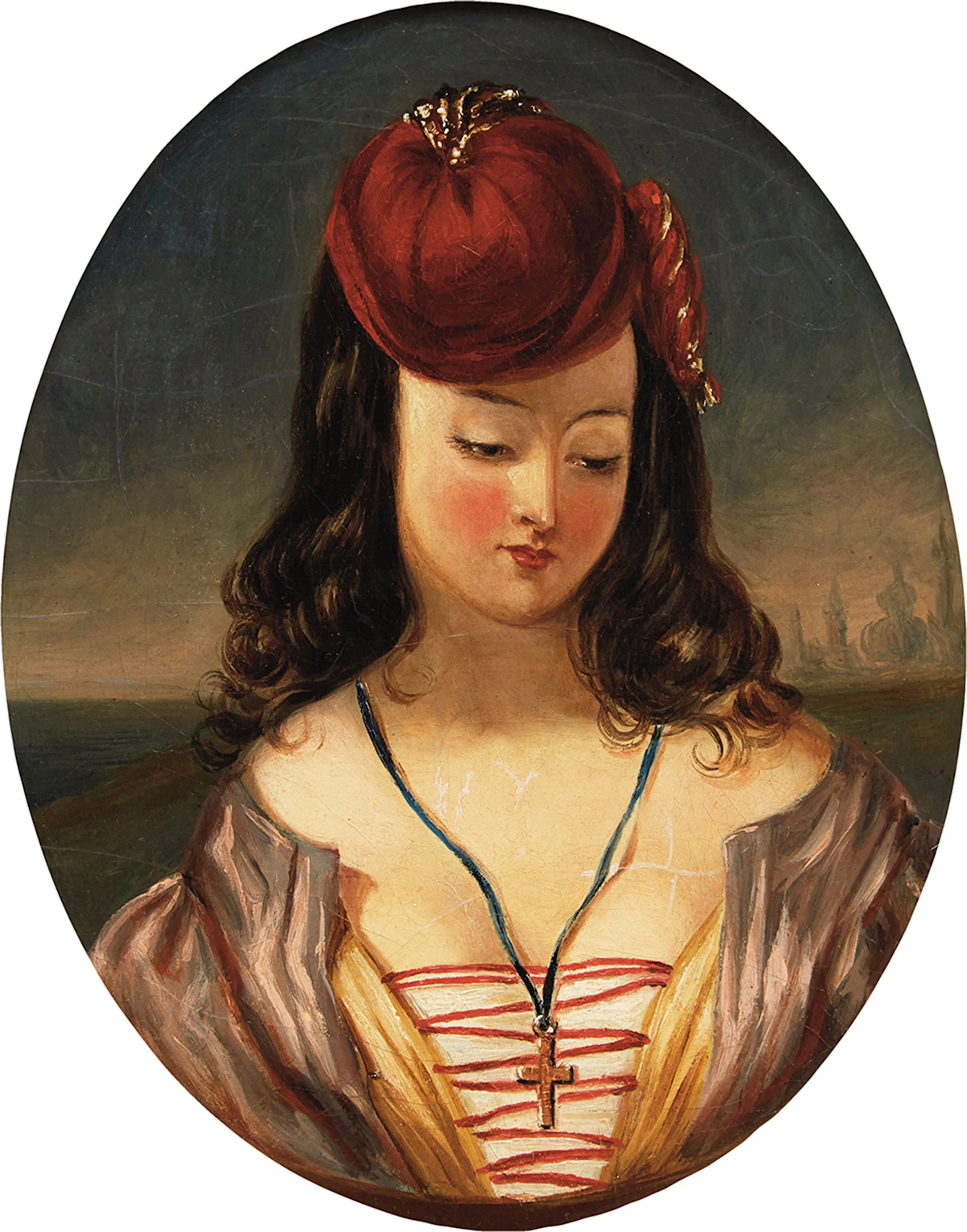 Cornelius Krieghoff, Portrait of Louise, oil on canvas