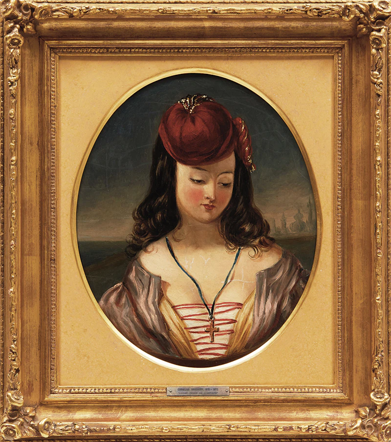 Cornelius Krieghoff, Portrait of Louise, oil on canvas - view 2