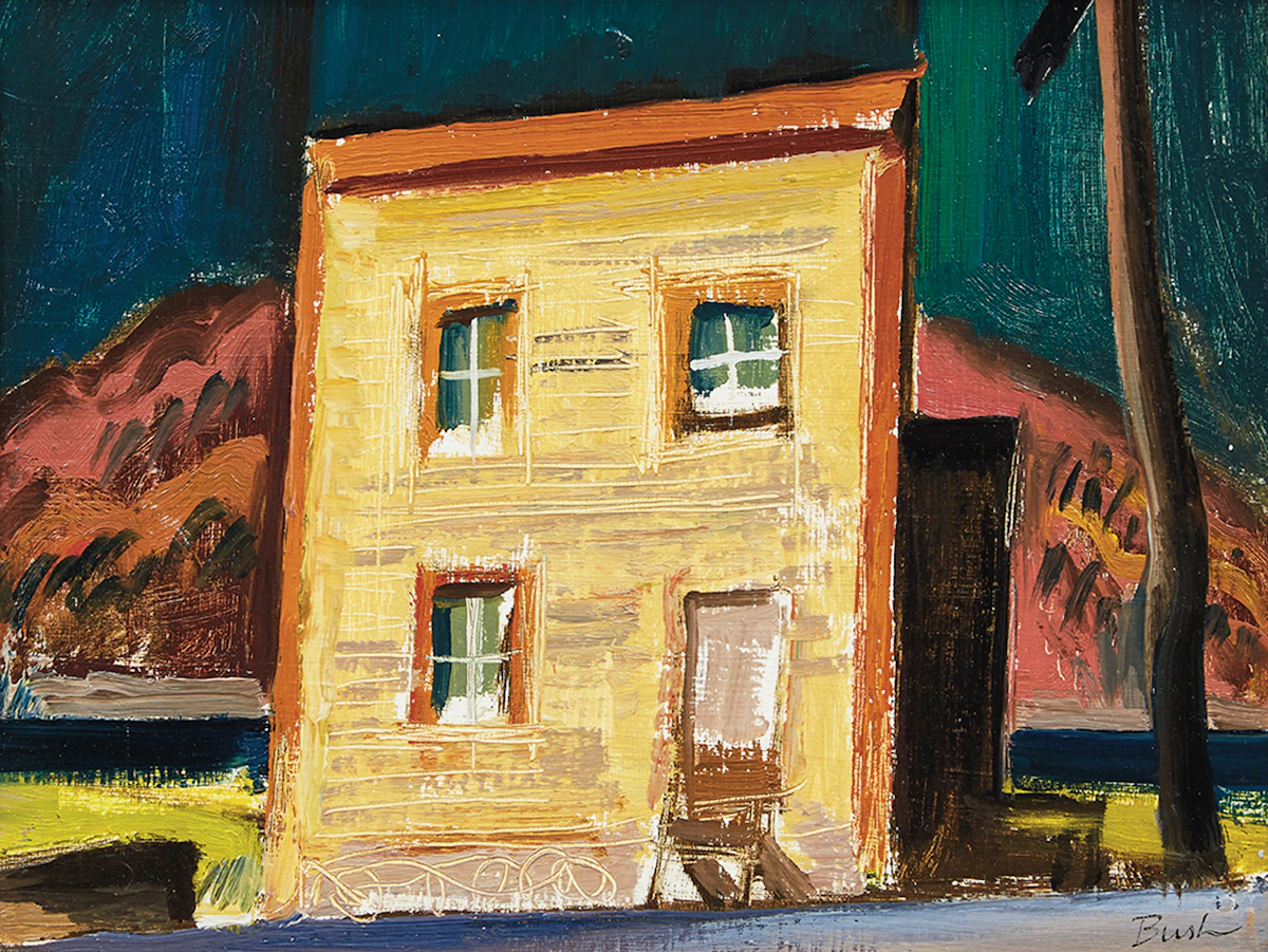 Jack Hamilton Bush, House on the Highway, oil on board, 1947