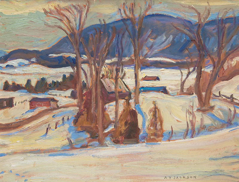 Alexander Young Jackson, Hills Near Ripon, Quebec, oil on board