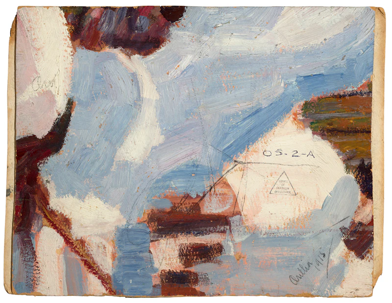Franklin Carmichael, Orillia (1915), oil on double board, 1915 - view 3