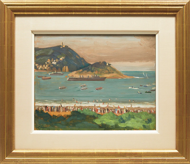 John Goodwin Lyman, Regatta at San Sebastián, oil on panel, 1929 - view 2