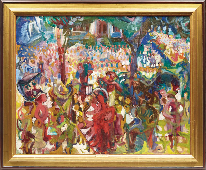 Pegi Nicol MacLeod, Centennial Parade (Fredericton), oil on canvas - view 2