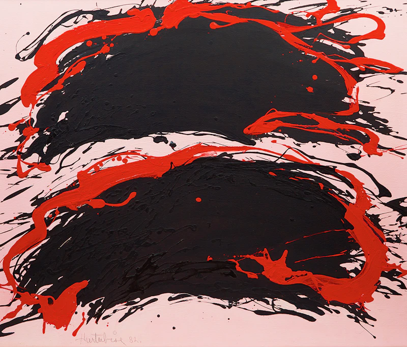 Jacques Hurtubise, Backsplash Rose, acrylic on canvas