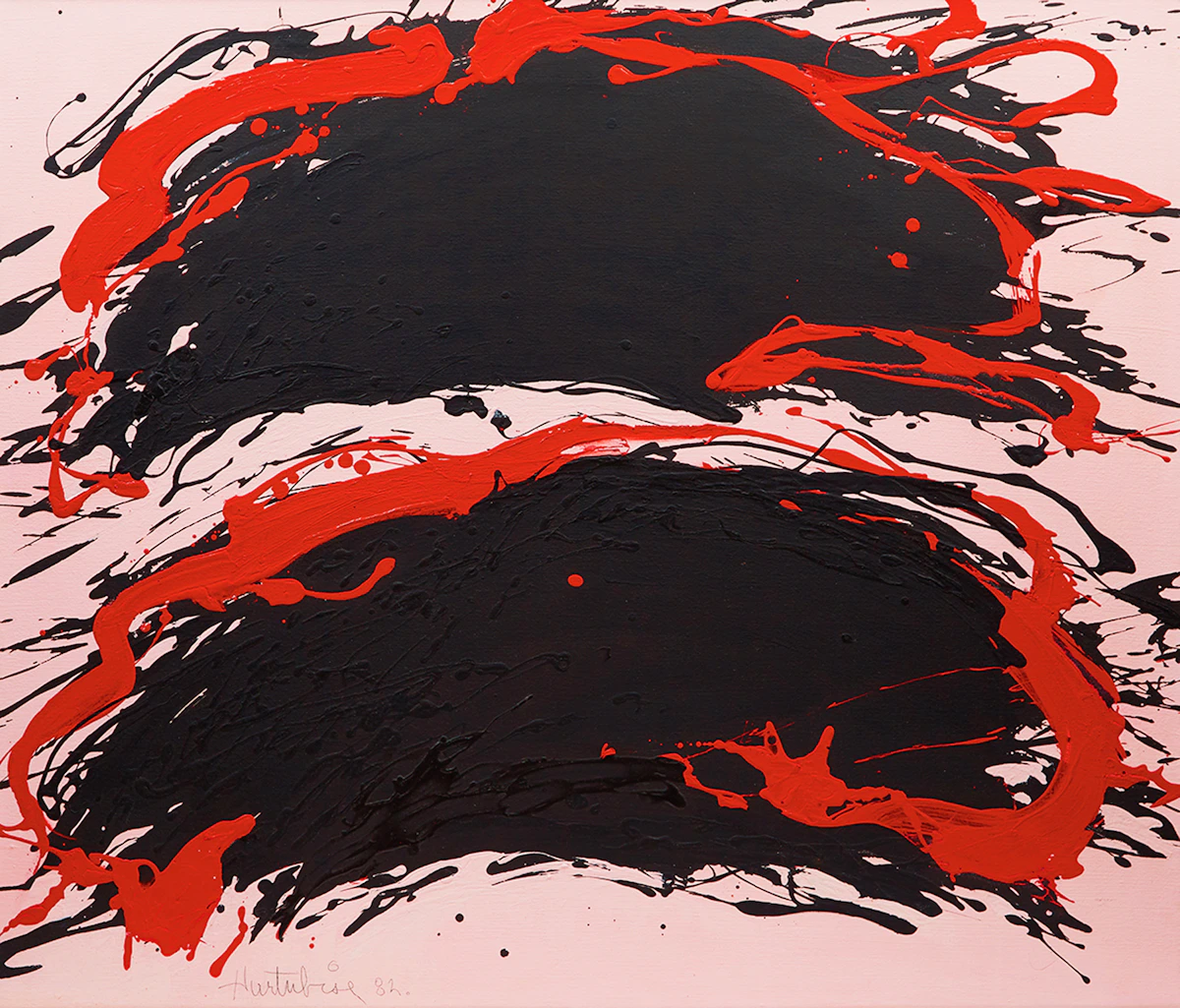 Jacques Hurtubise, Backsplash Rose, acrylic on canvas, 1982