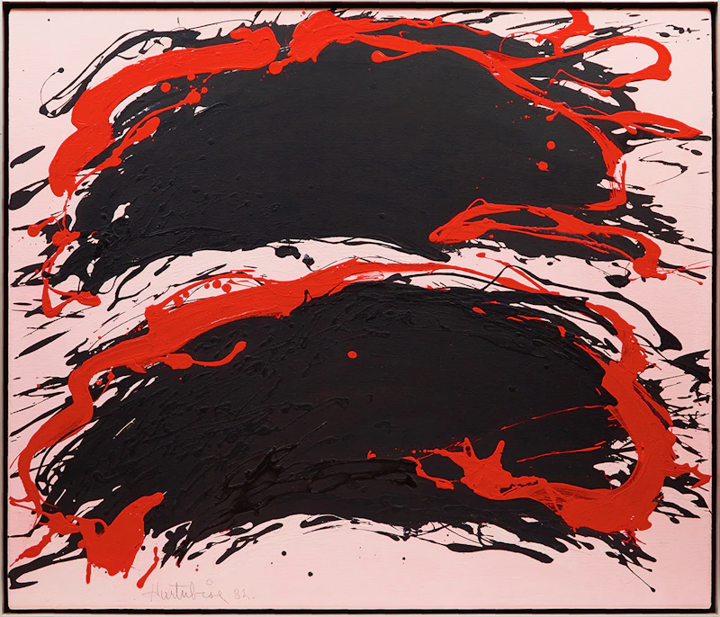 Jacques Hurtubise, Backsplash Rose, acrylic on canvas, 1982 - view 2