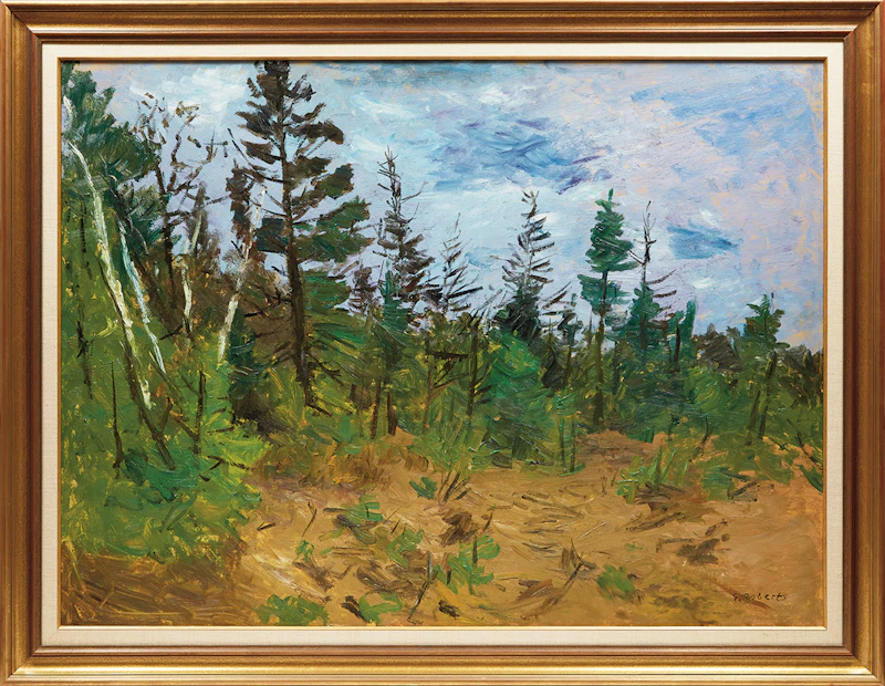 William Goodridge Roberts, Edge of Woods in Spring, New Brunswick, oil on board, 1960 - view 2