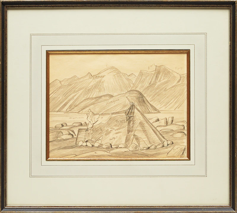Lawren Stewart Harris, Arctic Tent, Pangnirtung, Baffin Island, graphite on paper - view 2