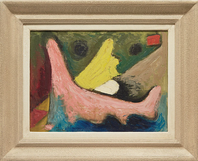 Jack Hamilton Bush, The Red Square, oil on masonite, 1947 - view 2