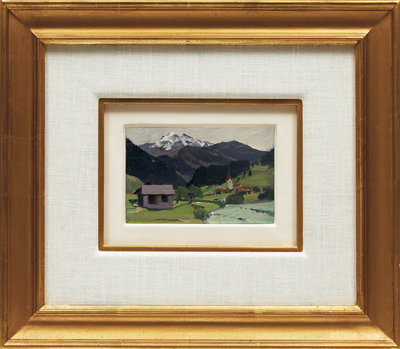 Clarence Alphonse Gagnon, The Alps, oil on panel, 1928 - view 2