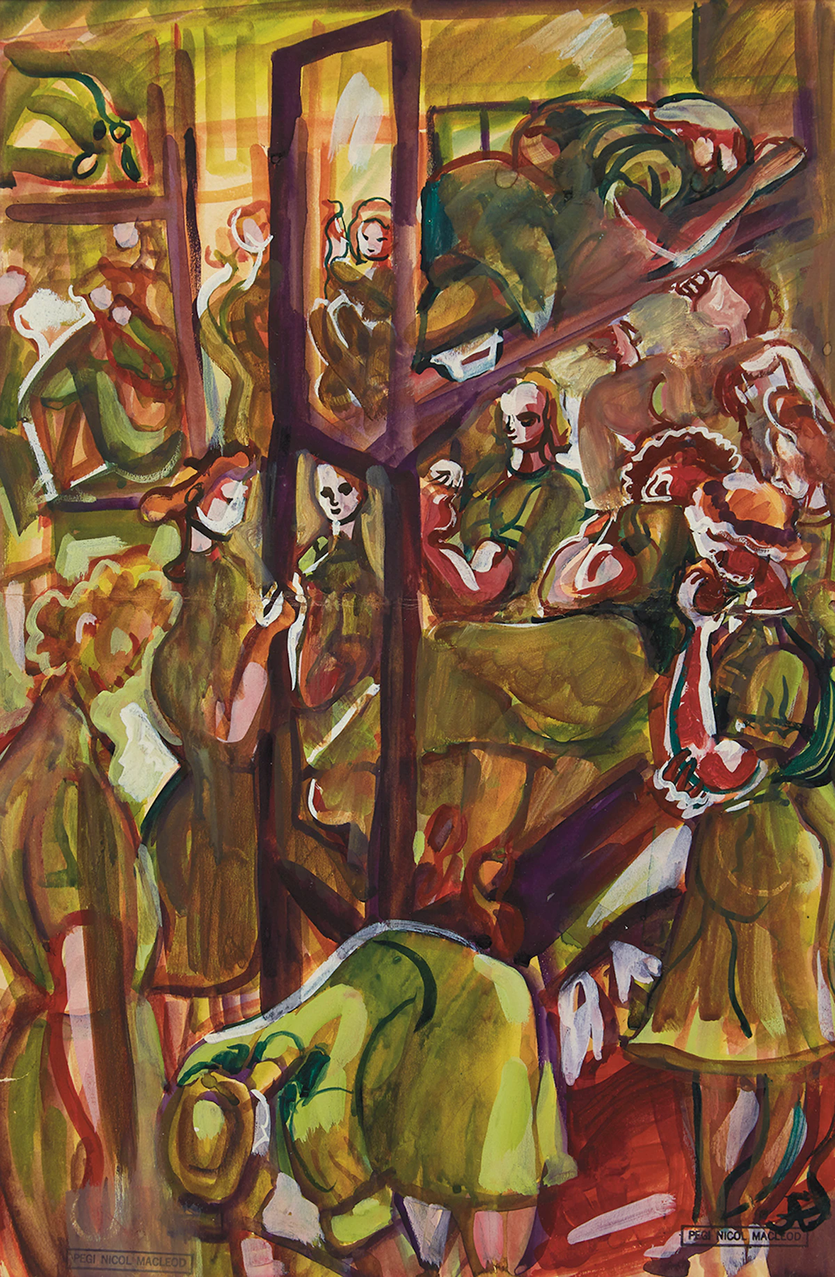 Pegi Nicol MacLeod, Bunks, watercolour
