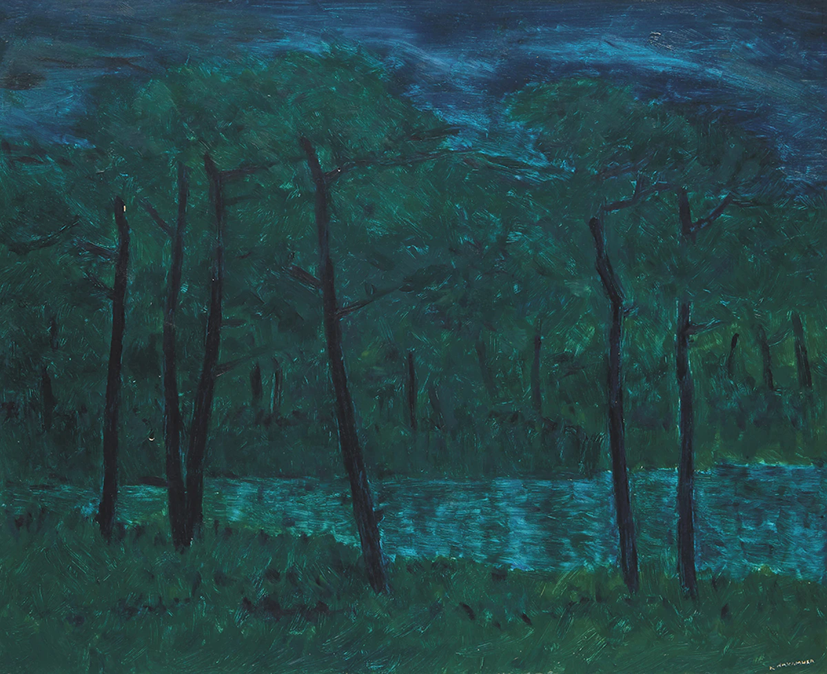 Kazuo Nakamura, September, oil on board