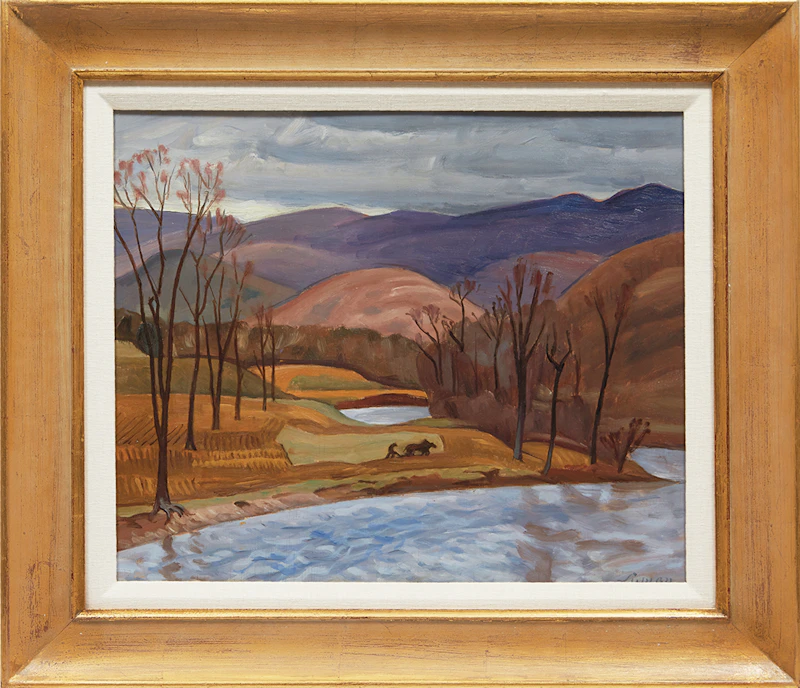 John Goodwin Lyman, Fall Ploughing, oil on board, circa 1937 - view 2