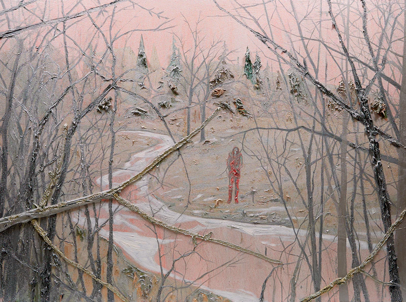 Kim Dorland, Untitled , mixed media on canvas on board