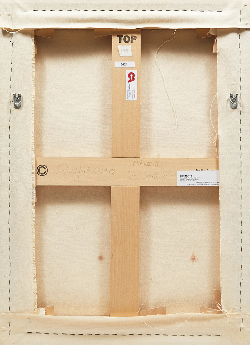 Ronald Albert Martin, Phase III, To Foil Oils, #13, Winton and Newton oils on canvas, 1997 - view 2