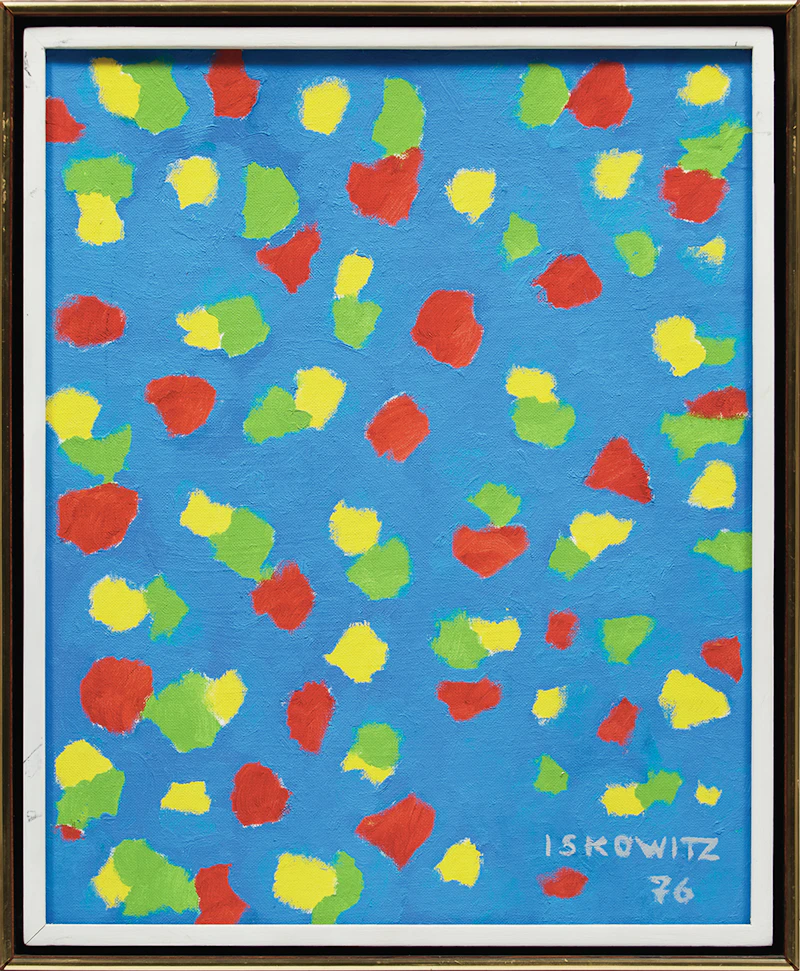 Gershon Iskowitz, Sketch for Tapestry, oil on canvas board, 1976 - view 2