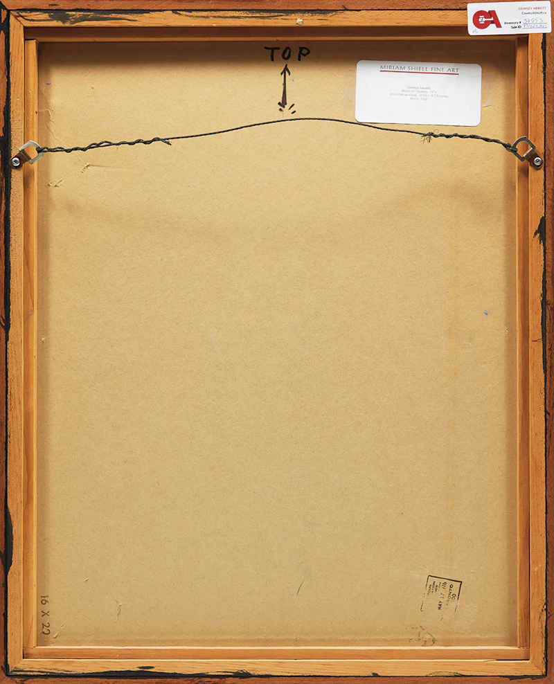 Gershon Iskowitz, Sketch for Tapestry, oil on canvas board, 1976 - view 3