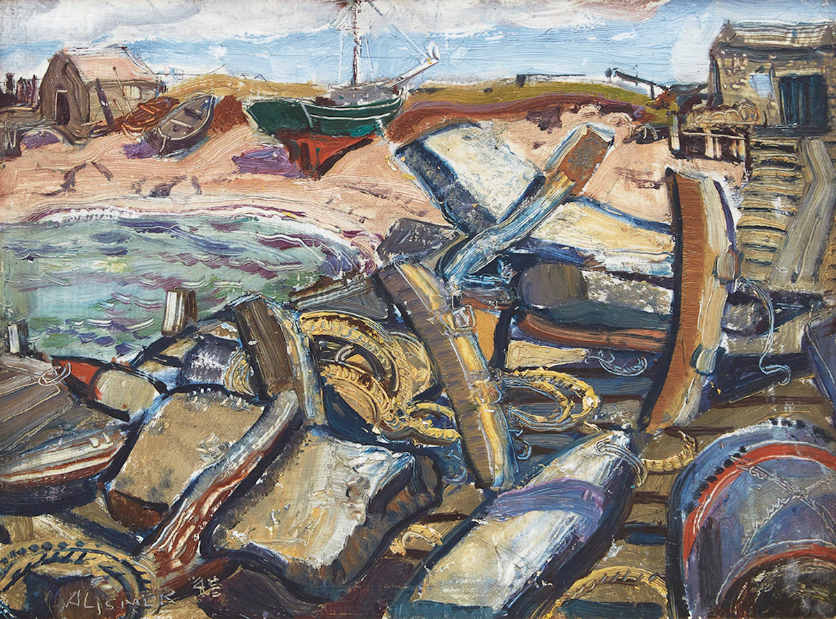 Arthur Lismer, Fisherman’s Gear, Cape Breton Island, Nova Scotia, oil on board, 1945