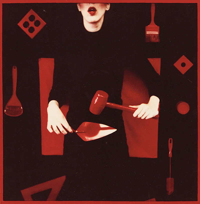 Barbara Astman, Untitled (Banana and Apple); Untitled (Mallet and Trowel)  (from the Red Series), two colour prints, 1993 - view 2