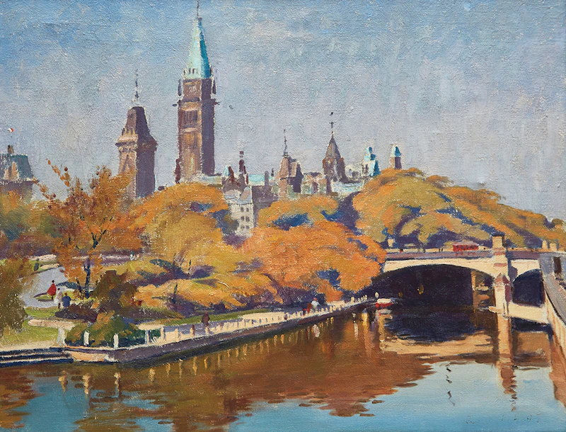 Parliament Hill, Overlooking the Rideau Canal by Robert Wakeham Pilot