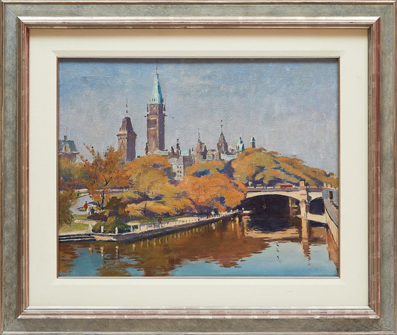 Robert Wakeham Pilot, Parliament Hill, Overlooking the Rideau Canal, oil on canvas - view 2