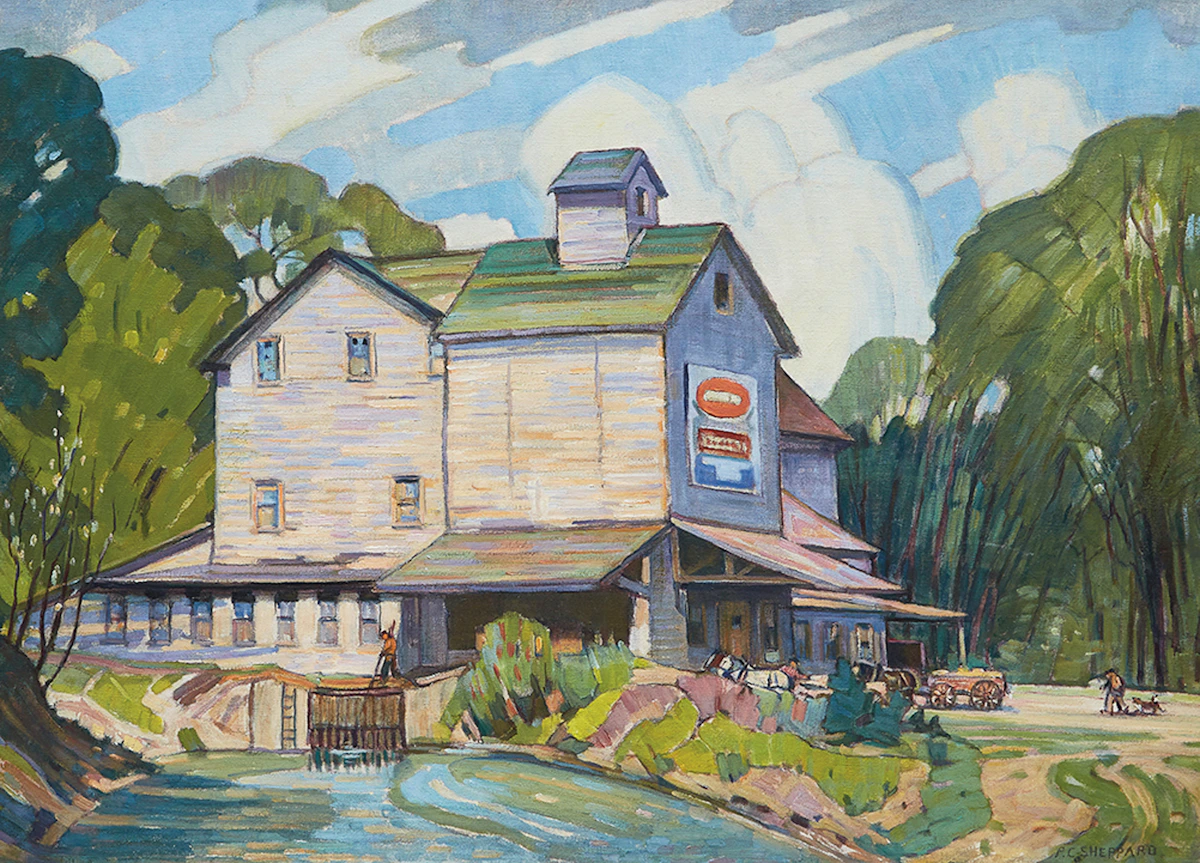 Peter Clapham Sheppard, The General Store, oil on canvas