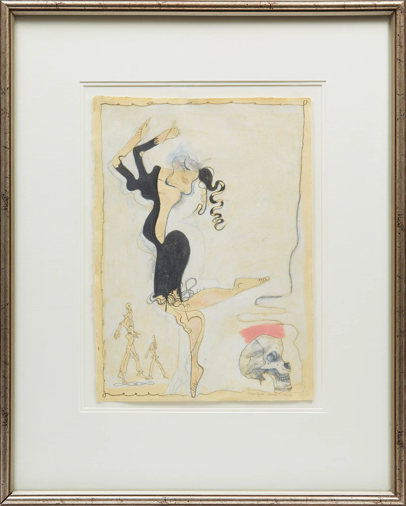 Ivan Kenneth Eyre, Untitled (Dancer), mixed media drawing, 1991 - view 2