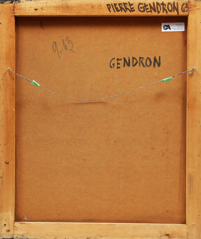 Pierre Gendron, Sans titre, oil on panel, 1963 - view 2