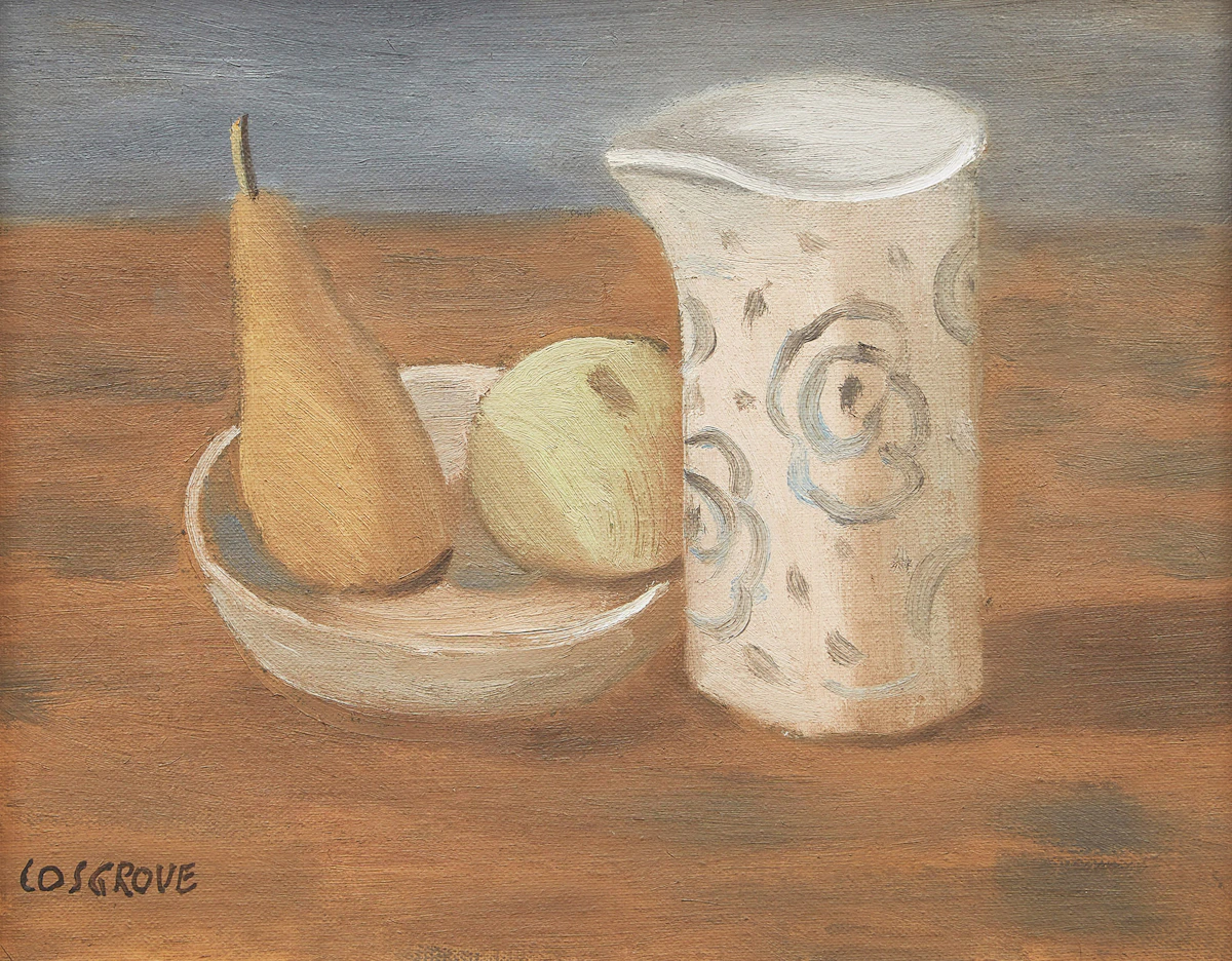 Stanley Morel Cosgrove, Still Life with Fruit, oil on canvas board