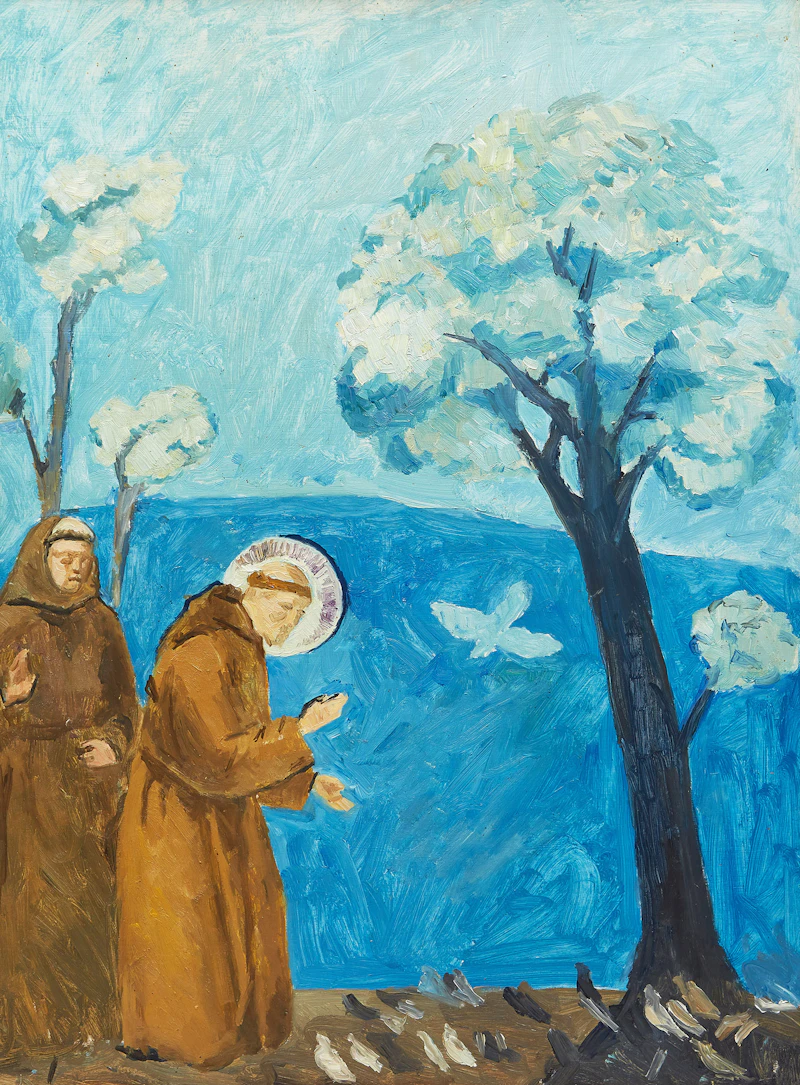 Copy of Giotto’s “St. Francis”  by William Goodridge Roberts