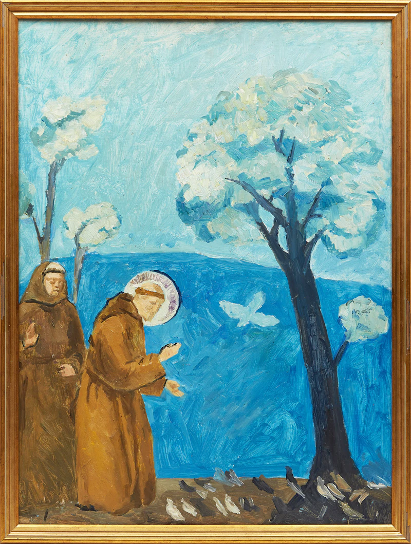 William Goodridge Roberts, Copy of Giotto’s “St. Francis” , oil on board - view 2