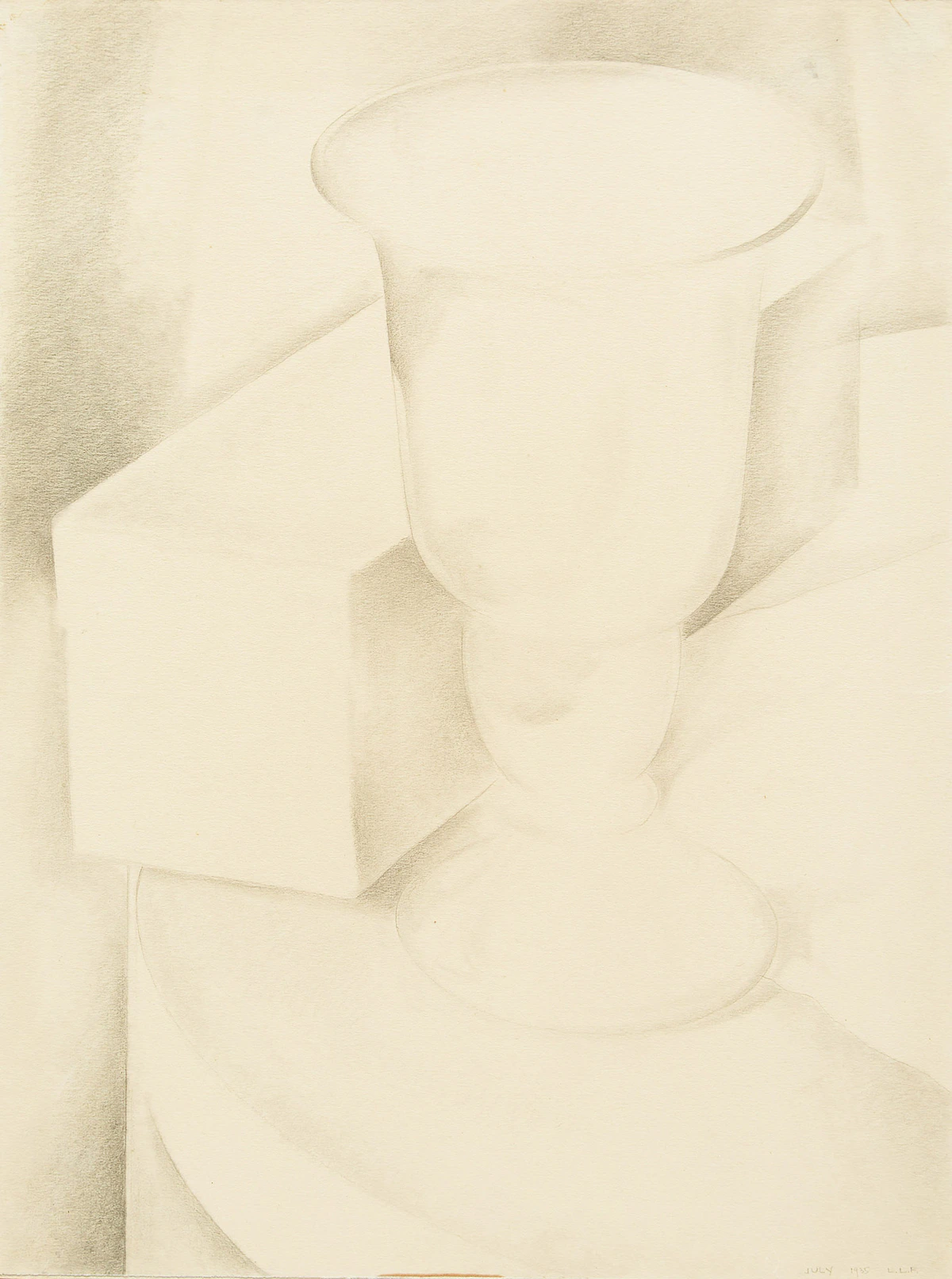 Lionel LeMoine FitzGerald, Still Life with Goblet, laid down on board, 1935