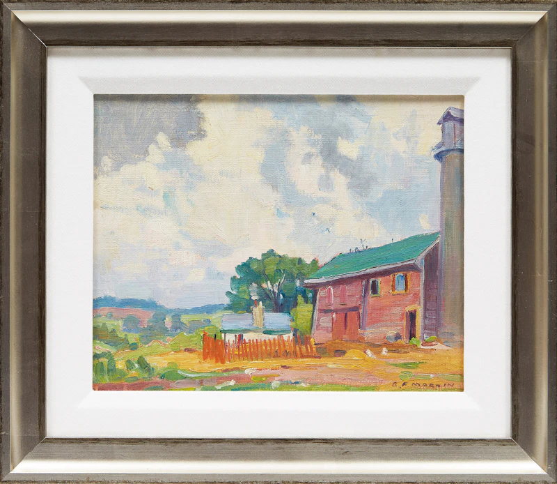 Bernice Fenwick Martin, Southern Ontario Farm, oil on board - view 2