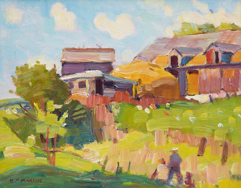 Bernice Fenwick Martin, Back to the Farm, oil on board