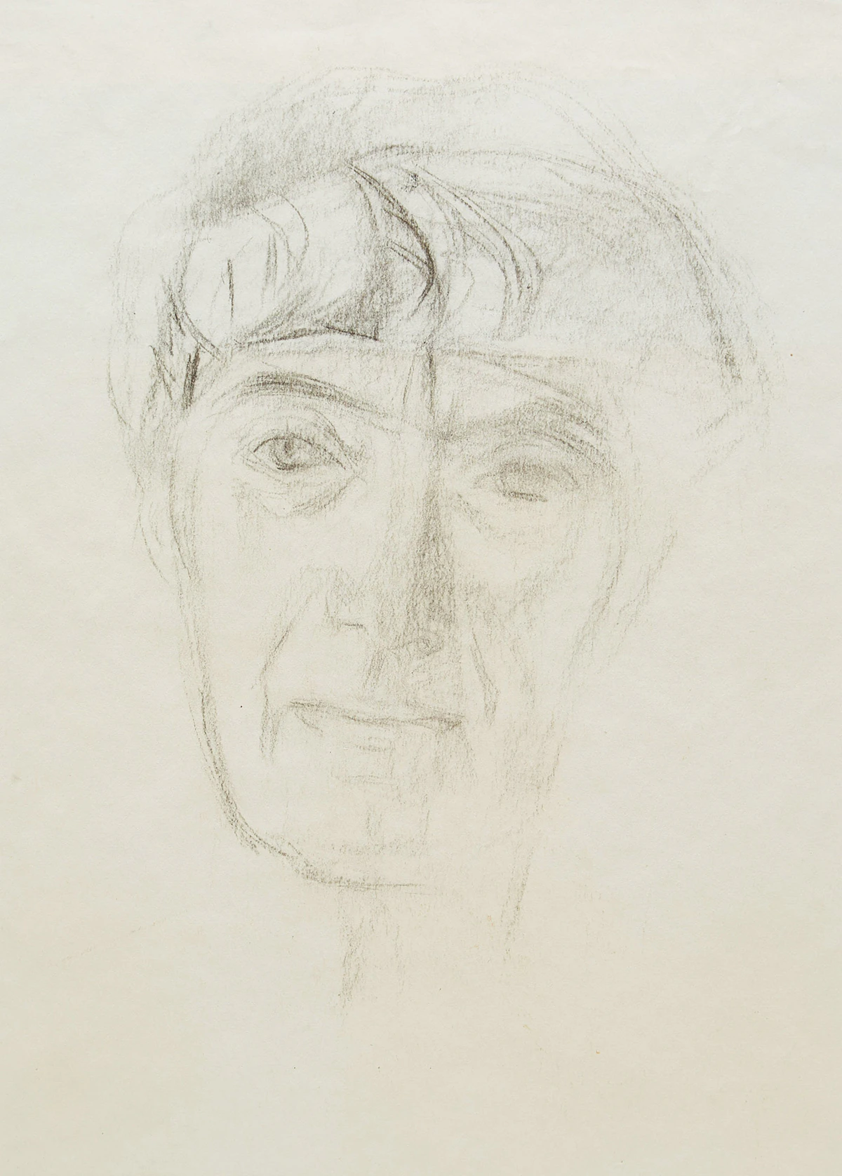 Frederick Horsman Varley, Double Sided Portrait of Philip Surrey’s Mother (Head and Shoulders and Face), graphite on paper, 1937