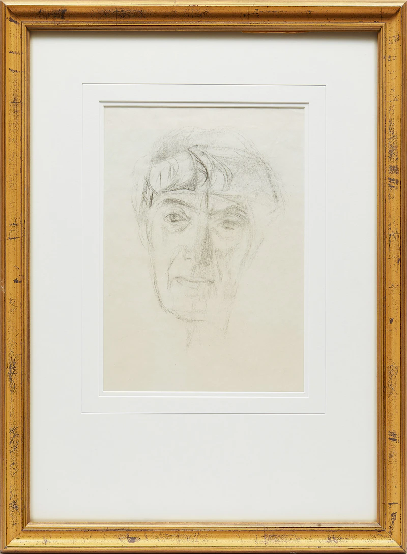 Frederick Horsman Varley, Double Sided Portrait of Philip Surrey’s Mother (Head and Shoulders and Face), graphite on paper, 1937 - view 2